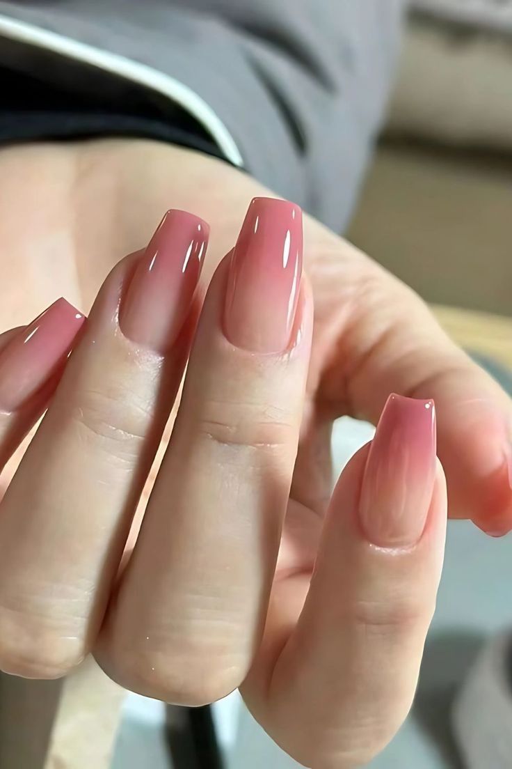 Pink Ombre Nails