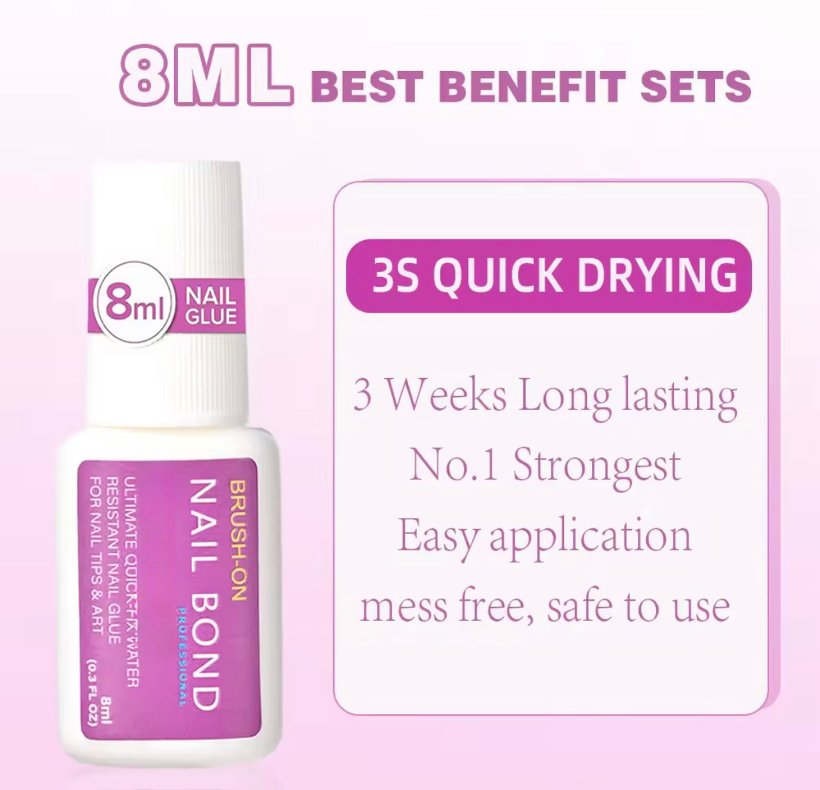 Brush On Glue / High Quality Convenient Nail Bond