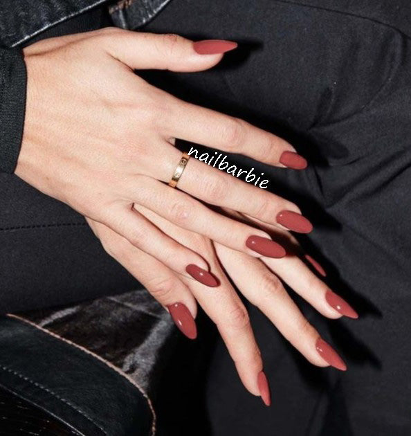 Burnt Rouge Nails