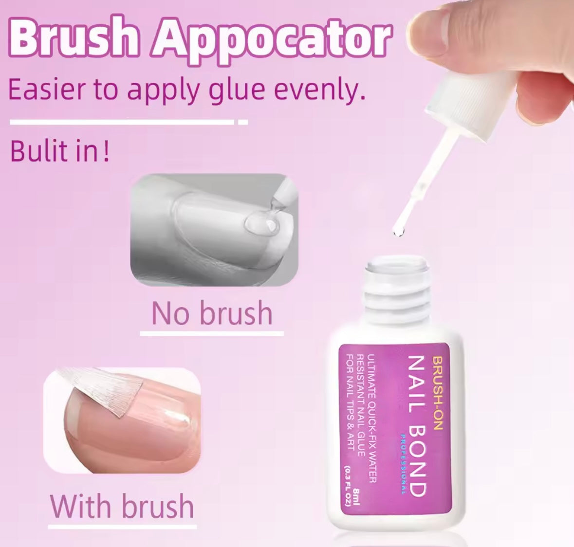 Brush On Glue / High Quality Convenient Nail Bond