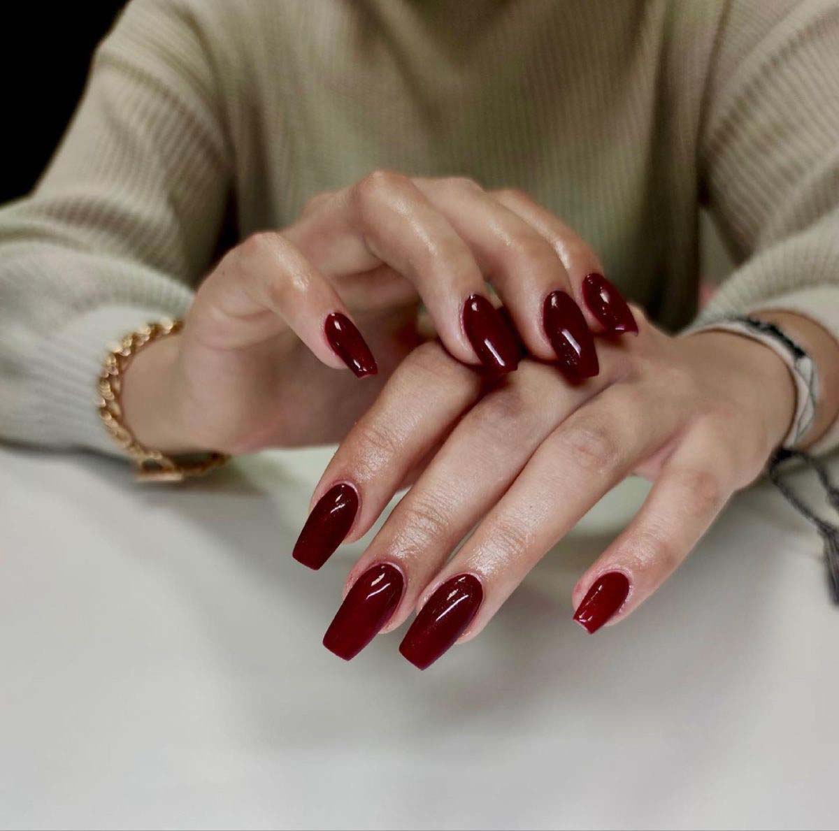 Bloody Maroon Nails