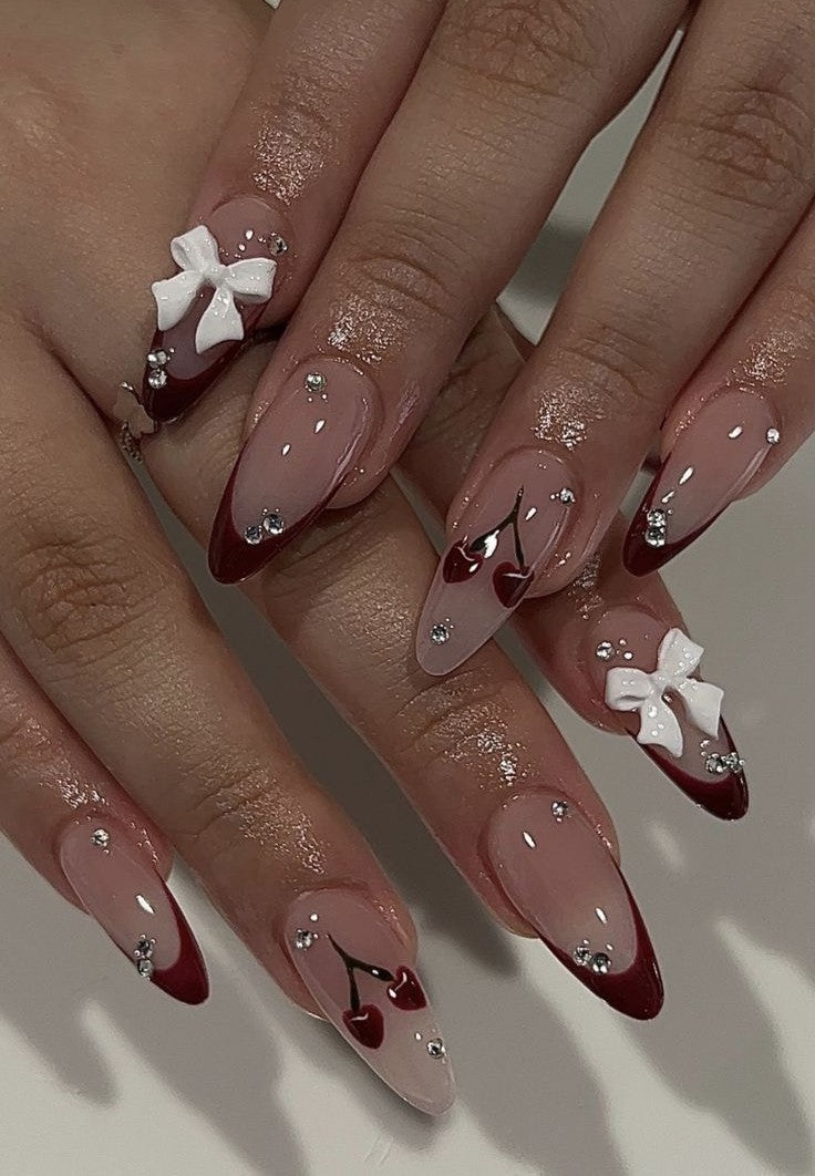 Classy Cherry Nails