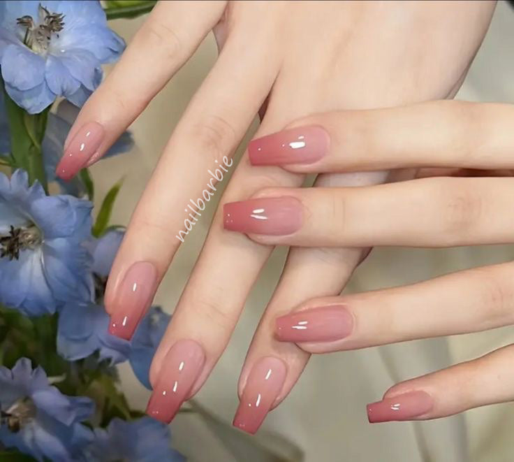 Dusty Rose French Ombre (Natural Pink Base)