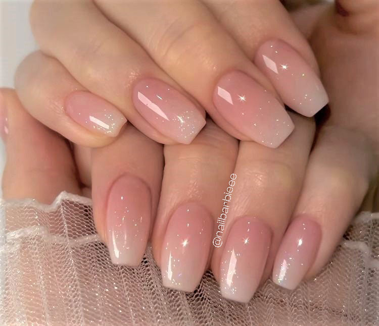 French Ombre With Glitter ( Natural Base)