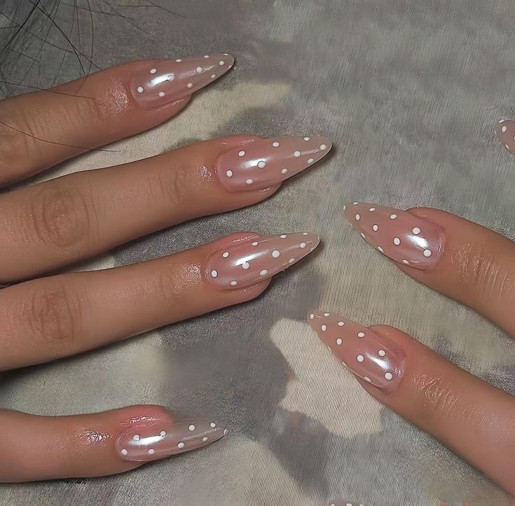 Glazed Polka Dot Nails
