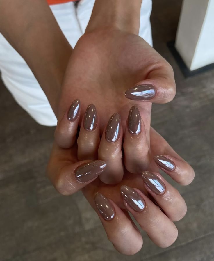 Mocha Galzed Donut Nails