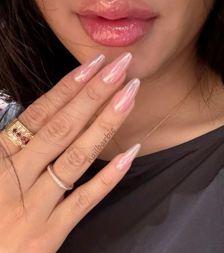 Natural Glazed Donut Nails