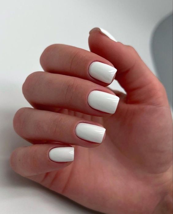 Pure White Nails