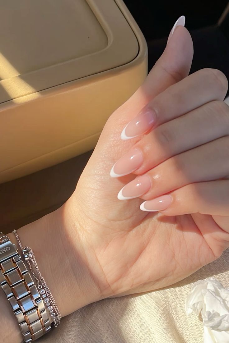 Sunkissed French Less White Nail Tips