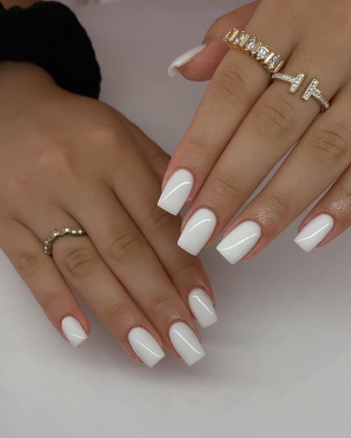 Pure White Nails