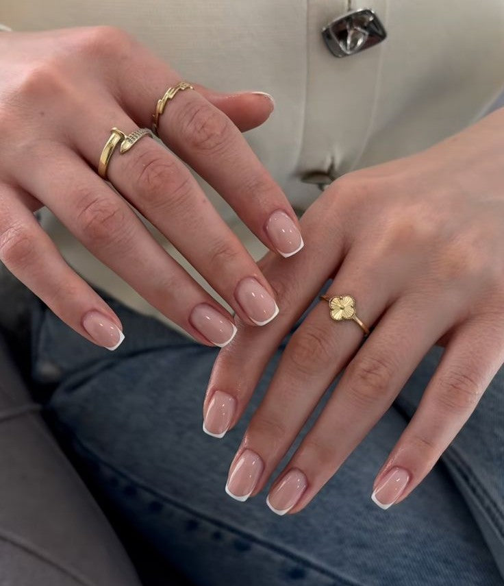 Precise Nude French Tips