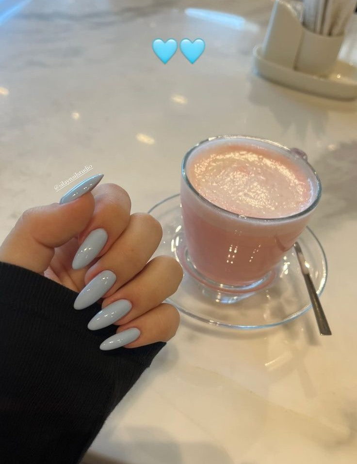 Sky Blue Nails