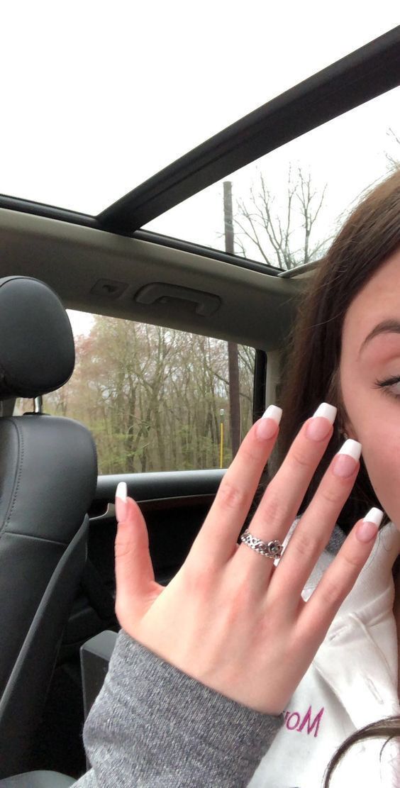 Deep French Tip Nails