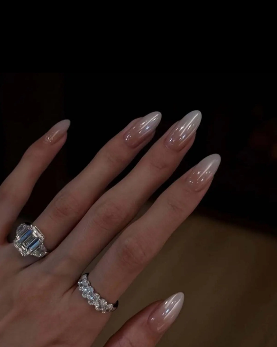 Nude French Ombre Glaze Donut Nails