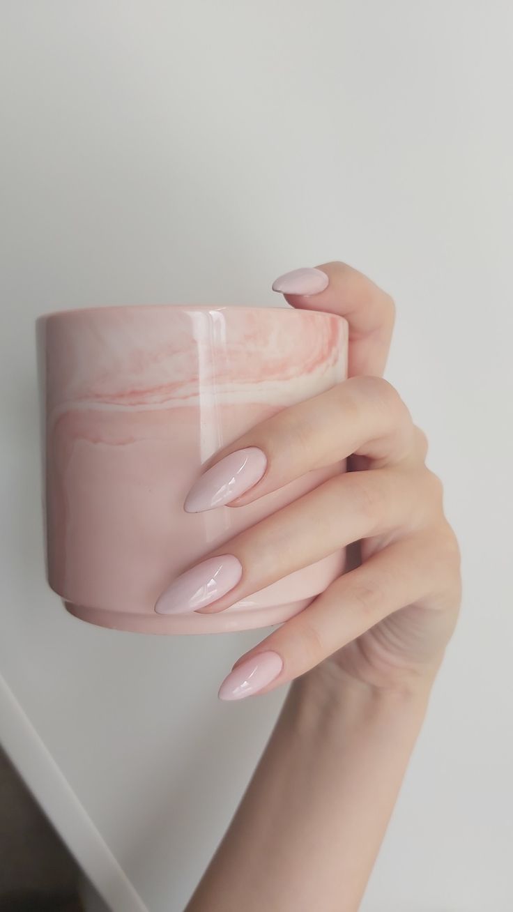 Beige Pink Nails
