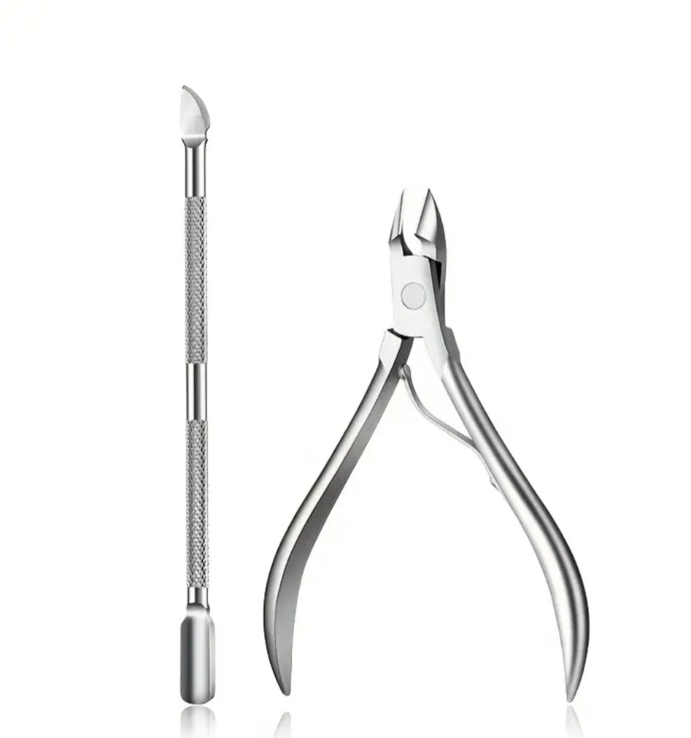Manicure set | Cuticle Pusher & Nipper | 2 pcs